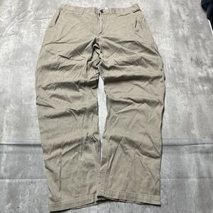 Mountain Khakis Pants Mens 35x32 Beige Relaxed Fit Straight Cotton Casual EUC